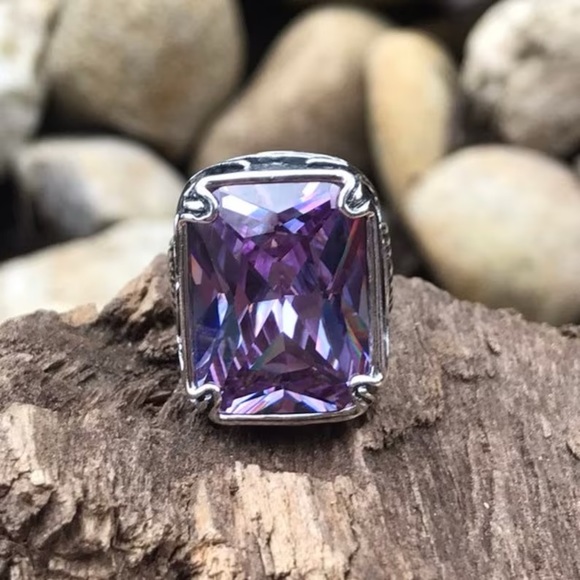 Silpada Sterling Silver LAVENDER FIELDS Statement Ring - Picture 3 of 9